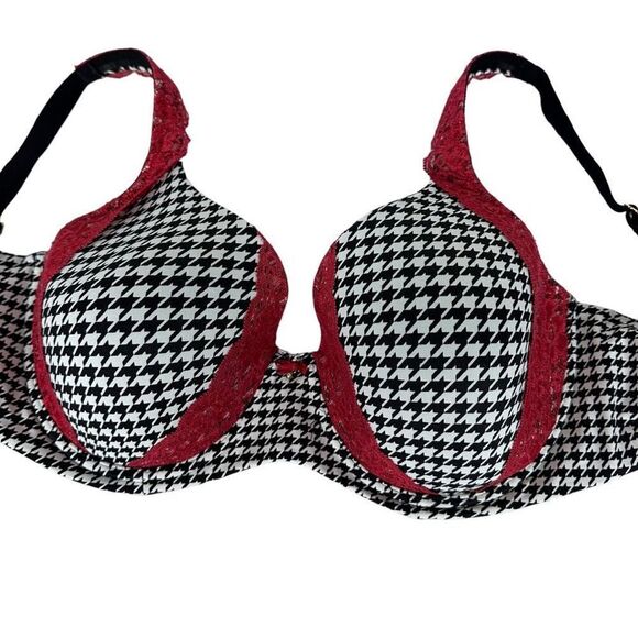 Soma Embracable Full Coverage Houndstooth Bra 38DDD Underwire - Picture 7 of 11